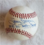 Tony Gwynn Single Signed AUTO NL (Giamatti) baseball Batting Champ Inscription PSA/DNA COA
