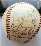 1950’s Oldtimers Days Signed AUTO baseball /w 22 – Ed Walsh Moe Berg Home Run Baker PSA/DNA LOA