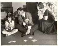 1930 Yankees HOFer Babe Ruth Spends time at Home with Daughters Julia & Dorothy Original TYPE 1 photo
