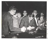 1948 Babe Ruth Signs Autographs for Fans at “The Babe Ruth Story” Premiere Original TYPE 1 photo