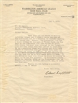 Clark Griffith Typed Letter Signed AUTO Washington Senators D.1955 PSA/DNA LOA