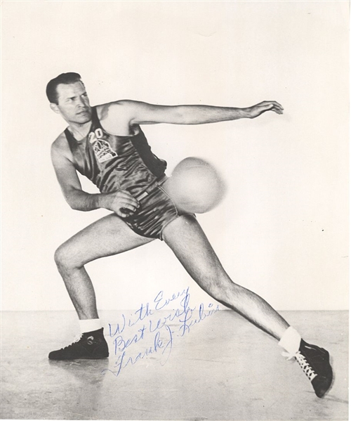 Frank Lubin 1st USA 1936 Olympic Basketball Team Gold Medalist Signed AUTO photo PSA/DNA LOA