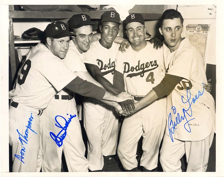 1953 Brooklyn Dodgers Multi-Signed AUTO Original TYPE 1 photo JSA COA