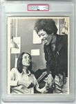 1968 Jimi Hendrix & Joan Baez Backstage at Benefit Concert Original Press Photo PSA/DNA LOA