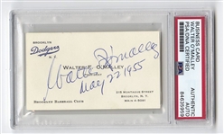 Walter O’Malley Signed Autographed 1955 Brooklyn Dodgers Business Card PSA/DNA