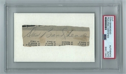 Dan Bankhead signed AUTO index card display 1st African American Pitcher in MLB Dodgers PSA/DNA