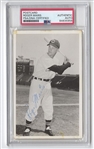 Roger Maris Rookie Signed AUTO 1957 Cleveland Indians Team Issued Postcard Photo Yankees PSA/DNA