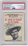 1961 NU-Card Scoops #414 Gene Autry Signed AUTO baseball card PSA/DNA  