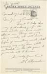 Grover Cleveland Alexander Signed AUTO handwritten letter Baseball HOF D.1950 PSA/DNA LOA 
