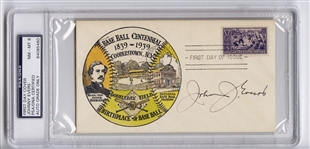 Johnny Evers (D.1947) Signed AUTO 1939 Baseball Hall of Fame FDC Postal Cover PSA/DNA
