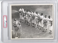 1955 Brooklyn Dodgers Greats Honored /w Jackie Robinson Original TYPE 1 Photo PSA/DNA LOA