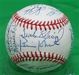Circa 1980s Baseball Hall of Fame Multi-Signed baseball /w 21 Autographs JSA LOA
