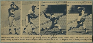 Sandy Koufax Signed AUTO Magazine Photo Dodgers Baseball HOF JSA COA
