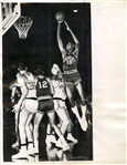 Wilt Chamberlain Shoots at the University of Kansas Basketball Circa 1958 TYPE 3 Original Press Photo PSA/DNA LOA