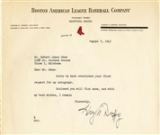 Hugh Duffy AUTO signed letter Baseball HOF D.1954 PSA/DNA LOA