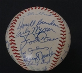 1969 Minnesota Twins team signed AUTO baseball /w Herman Hill D.1970 death by shark