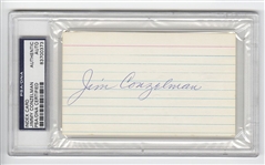 Jimmy Conzelman Signed AUTO 3x5 index card D.1970 Pro FB HOF PSA/DNA