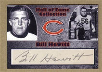 Bill Hewitt Pro Football HOF Autograph Cut Signature Custom Football Card Chicago Bears D. 1947 JSA LOA