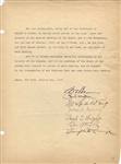 Baseball Hall of Famer George Wright (D. 1937) Beals Wright & Johnny Morrill Multi-Signed AUTO document PSA/DNA LOA