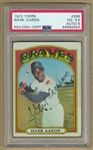 1972 Topps #299 Hank Aaron PSA VG + Signed AUTO Grade 8 PSA/DNA Baseball Card 