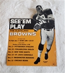 1960 Jim Brown Cleveland Browns Die-Cut Advertising Schedule SUPER RARE Display