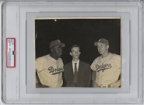 Circa 1951 – 1952 Jackie Robinson & Gil Hodges Original TYPE 1 photo PSA/DNA LOA