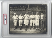 N.Y. Yankees Babe Ruth With Philadelphia Athletics 1934 Tour of Japan Teammates Original TYPE 1 Photo PSA/DNA LOA
