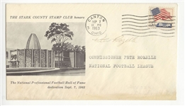 Pete Rozelle Pro Football HOF Signed AUTO  1963 Canton Postmarked Postal Cover PSA/DNA COA
