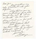 George B Young Pro Football Hall of Fame Signed AUTO handwritten Letter BAS COA