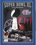 TROY POLAMALU Steelers vs. Seahawks Signed Auto Super Bowl XL Program JSA COA