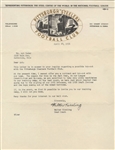 Walt Walter Kiesling Typed Letter Signed AUTO on Steelers Letterhead Pro Football HOF Super RARE JSA LOA
