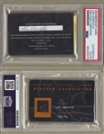 Les Horvath Personally Owned & Signed AUTO NFL Players Association Membership Card PSA/DNA