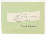 David Janssen Autograph Cut Album Page Display JSA COA