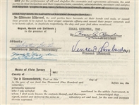 Vince Lombardi Signed AUTO 1954 Purchase Contract for House Upon Being Hired by New York Giants PSA/DNA LOA
