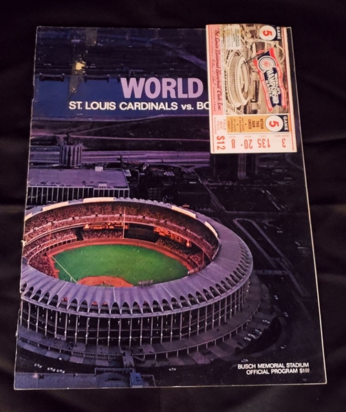 1967 World Series Program & Ticket Stub Game 5 Cardinals vs. Red Sox Plus Bonus