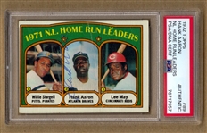 1972 Topps #89 Hank Aaron Signed AUTO baseball card PSA/DNA