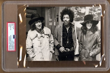 Jimi Hendrix Experience Original Photo in Sweden 1969 European Tour Original TYPE 1 Photo PSA/DNA 