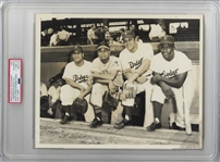 1st African Americans to Participate in an MLB All-Star Game Jackie Robinson, Campanella, Doby, & Newcombe Original TYPE II photo PSA/DNA LOA