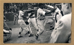 1946 Art Pennington and Claro Duany Negro League Stars Fighting in a Cuban League Game Original TYPE 1 Photo