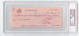 George Steinbrenner Signed AUTOGRAPHED New York Yankees Payroll Check PSA/DNA 