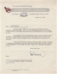 Hank Greenberg Signed AUTO 1954 letter contract agreement to Hank Majeski on Indians letterhead Baseball HOF