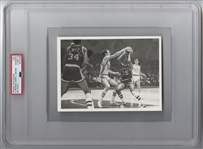 1969-70 Rick Barry vs Roger Brown /w Mel Daniels & Larry Brown ABA Pacers vs Washington Capitols Original TYPE 1 Photo PSA/DNA