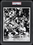 1987 NBA All-Star Game Michael Jordan Drives Past Alvin Robertson in his Air Jordan 2s Original TYPE 1 Photo PSA/DNA