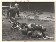 NY Giants Football Hall of Famer – Emlen Tunnell Makes Vicious Hit on Green Bay Packers 1952 Original TYPE 1 Photo