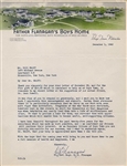 Father Edward J. Flanagan Signed AUTO Boys Town 1945 Letter /w Membership Card JSA LOA