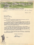 Father Edward J. Flanagan Signed AUTO Boys Town 1946 Letter /w Membership Card JSA LOA