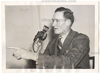 1939 Walter Johnson HOF pitcher Makes Debut as a Broadcaster for WJSV Original TYPE 1 photo