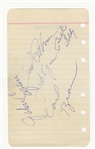 Early 1960s New York Knicks Multi Signed AUTO album page /w Carl Braun Basketball HOF