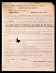 Bronko Nagurski Signed AUTO 1931 Chicago Bears NFL Football Contract with George Halas PSA/DNA LOA