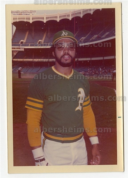 Reggie Jackson Circa 1973 Oakland A’s at Yankee Stadium Original Snapshot TYPE I photo 